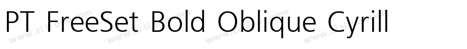 PT FreeSet Bold Oblique Cyrillic字体转换